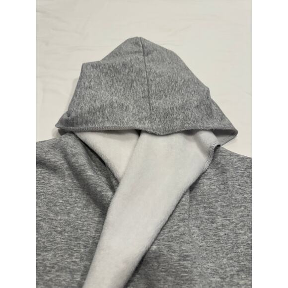 New New Dylan Hooded Open Front Cardigan Sweater Vest Womens M Gray Faux Fur - Picture 11 of 11